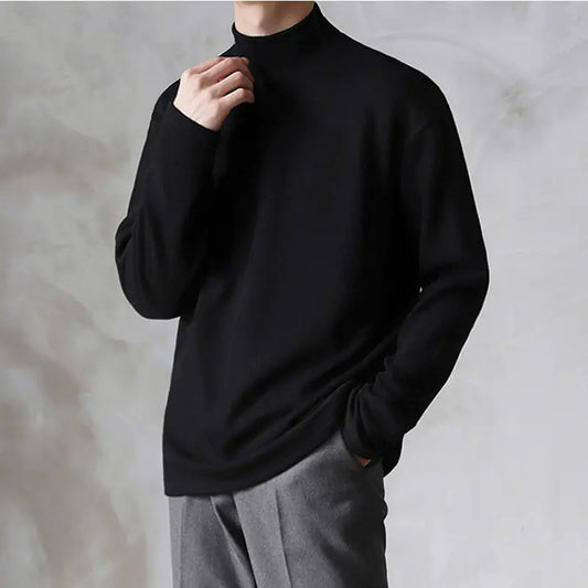 Casual Velvet Turtleneck Sweater